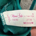 Vintage Alana Gale Thong Bodysuit Womens M Green Velvet Velour Sultry Night Out Size M Photo 8