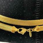Napier 28” Gold Tone Herringbone Necklace Chunky Classic Gold Photo 2
