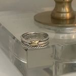 David Yurman  Silver and Gold Twisted Ring Photo 1