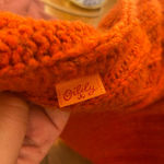 Oilily Burnt Orange Vintsge Open Cardigan W Velvet Ribbon Sz MCottagecore Italy Size M Photo 4