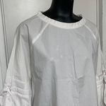 Mello Day White Cotton Bell Sleeve Top Size Large Photo 2