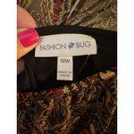 Fashion Bug Dress Vintage Size 18W Black Skirt/Paisley Top Short Sleeve Belted Photo 3