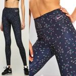 Nike NWT Womens Dri-FIT One Luxe Roses Full Length Training Leggings Photo 2