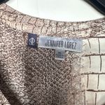 Jennifer Lopez  Tunic Top Women’s XL Brown/pink Animal Prints Sleeve Blouse Photo 4