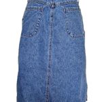 L.A. Blues Vintage Denim Midi Skirt 29 Inch Waist Medium Wash Photo 1