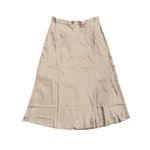 Commense Minimalist High Waisted Satin Flowy Midi Skirt Apricot Elegant Medium Photo 1