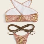 Gold & Pink Snake Print  Wrap Bikini  Photo 2