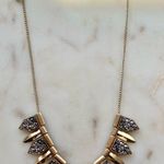 Mudd Gold & Black Arrow Faux Stone Chest Piece Necklace Photo 1