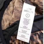 Good American NEW Sepia Leopard Faux Wrap Bodysuit Brown Black 1 or US Small Photo 11