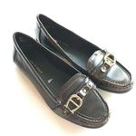 Etienne Aigner Sven Loafers Shoes Horsebit Logo Dark Brown Leather Women… Photo 0