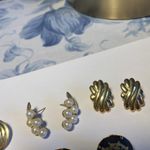 Lot Of 4 Pretty Gold Tone Women’s Costume Earrings Pierced Photo 5