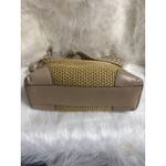 Bottega Veneta Bottega Venteta Straw Leather Trim Crossbody Shoulder Bag Tan Braided Strap Photo 4