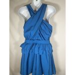 DO+BE  Blue Shorts Romper Ruffles Medium Girls Night Out Party Vacation Photo 5