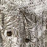 Cali 1850 SMALL NEW  Women's Beige Palm Leaf Linen Blend Pant Photo 9