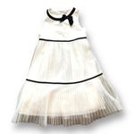 JACK Janie And Holiday Portrait Dress Off White Tiered Tulle Black Ribbon Detail Photo 9