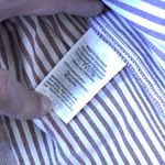 Madewell  NWOT Women's Ruffle-Hem Wrap Top in Stripe Mix Deep Crimson Size XS Photo 5