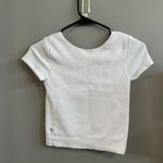 Athleta  White Ribbed T Shirt Photo 2