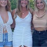 SheIn  white eyelet mini dress Photo 1