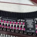 Vintage Moda International Striped Scoop Neck Sweater Dress Multicolor Medium Gray Photo 10