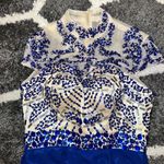 Beaded Short Formal Or Prom Dress Blue Size 4 Photo 3