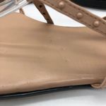 Marc Fisher  Nalica Beige Strappy Studded Sandals Ankle Strap Flats Leather 8.5 M Photo 4