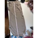 Pleione  Taupe Solid Collared V-Neck Button Front‎ Pocket Tunic Top M Photo 7