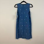 Vintage CLC | Blue Denim Sleeveless Dress with Floral Embroidery Size Small Photo 4
