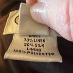 Talbots Vintage Skirt Animal Print Splash Black Brown Tan Silk Linen Blend Sz 14 Photo 2