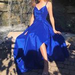 PromGirl Long Alyce High-Low Taffeta Prom Dress with Slit Photo 8