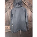 Nike Size XL Women's Gray Striped Cowl Neck Hoodie Hooded Sweatshirt Photo 5