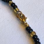 Handmade Black & Yellow Seed Bead Beaded Boho Necklace Photo 3