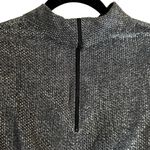 Seasons V Vintage Union Label 1960s Silver‎ Shimmer Blouse Top Size 8 Zipper Silver Photo 6