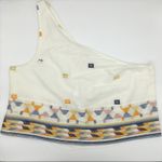 Free People NWT  Bali Baby Asymmetrical Tank - Ivory Combo - Medium Photo 5