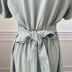 Anthropologie  Cloth & Stone Live Tie Waist Moss Green Mini Dress M Photo 6