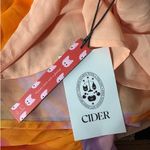 Cider  Dress Women L-XL Curve and Plus Orange Ombre Ruffle Mini Y2K Spring Party Photo 3