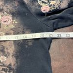 Katina Marie Floral Chocolate Rhinestone Print Long Sleeve Top Womens L USA Made Black Size L Photo 11