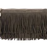 India Hicks  suede Dougal fringe clutch Photo 0