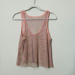 Free People NEW  Filter Finish Cami Tank Metallic Pink Combo Size Small Loose Fit Photo 4