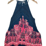 Free People  Intimately Free Womens Shea Paisley Mini Dress Medium Photo 0