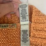 Stamp 10 women's medium knit Cardigan in Rich Orange peach crochet Photo 3