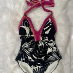 Trina Turk  Lennox Plunge Halter One Piece Swimsuit Photo 4