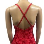 Jessica McClintock Gunne Sax  Red Fit and Flare Semi Formal Party Dress Juniors 7 Photo 3