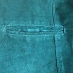 American Vintage Retro Green Suede Leather Car coat 3 Button closing size medium Photo 8