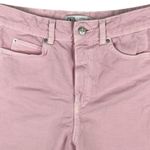 ZARA Pink High Waist Wide Leg Raw Cut Hem Stretch Denim Jeans Shorts Size 2 Photo 2