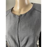 Calvin Klein  Womens Petite Zip Up Grommet Blazer Jacket‎ Black 14P Photo 1