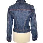 CAbi Women Size XS Dark Blue Mismatched Button Ponte Jean Jacket Photo 1
