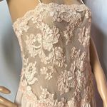 Victoria's Secret Vtg gold label Victoria’s Secret slip gown dress peach pink lace beaded Small Photo 2