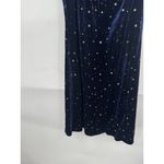 Romwe Celestial Space Star Print Velour Mini Slip Retro Y2K Navy Blue Stretchy Photo 5