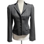 Vintage Hunters Run Tailored Wool Jacket Charcoal gray black velvet collar (8) Photo 1