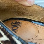 Sofft Womens Heels Pumps Size 9M Cow Hair Leather Cream Brown Zig Zag Striped Black Photo 4